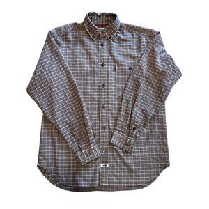 The North Face Plaid Button Down Shirt with Slightly Textured Fabric. Sz M.